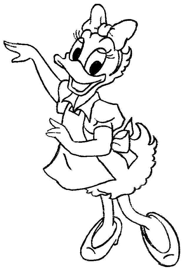 Cartoon Disney Daisy Duck Coloring Sheets Printable Free For ...