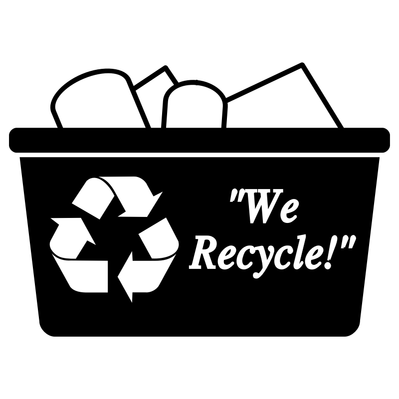 Clipart - Recycling Bin Simple