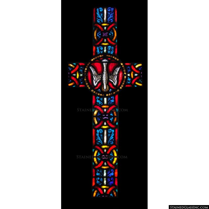 Cross and Dove - 3083 - Stained Glass Inc