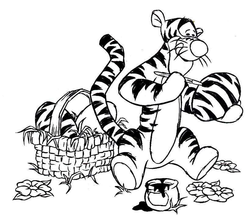 paint tiger Colouring Pages