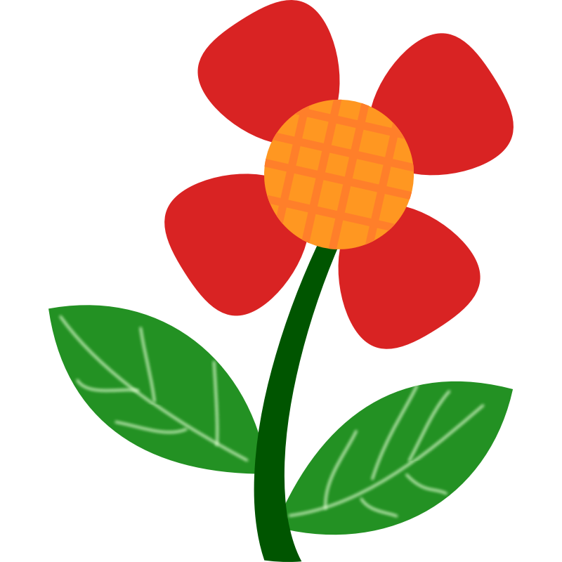 Clipart - red flower