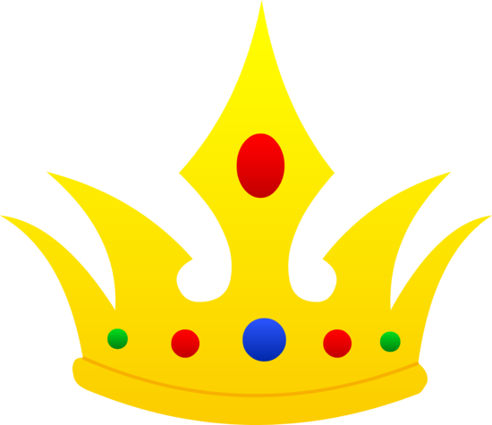 Pointed Golden Crown Design - Free Clip Art
