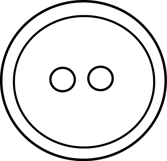 Black and White Button Clip Art - Black and White Button Image