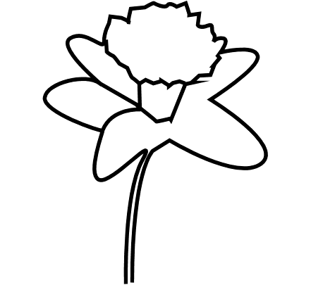 Daffodil Clipart Black And White | Clipart Panda - Free Clipart Images