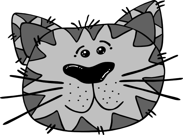 Cartoon Cat Face Clip Art at Clker.com - vector clip art online ...