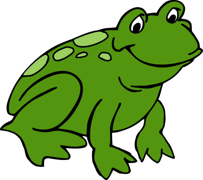 free black and white clipart frog - photo #37