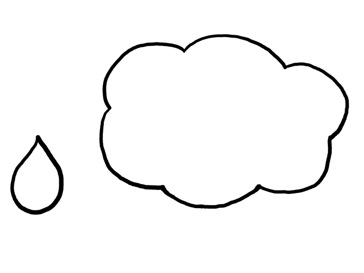 cloud-raindrop template | Paper Crafts | Pinterest