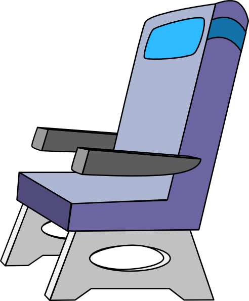 Airplane Seat clip art - vector clip art online, royalty free ...