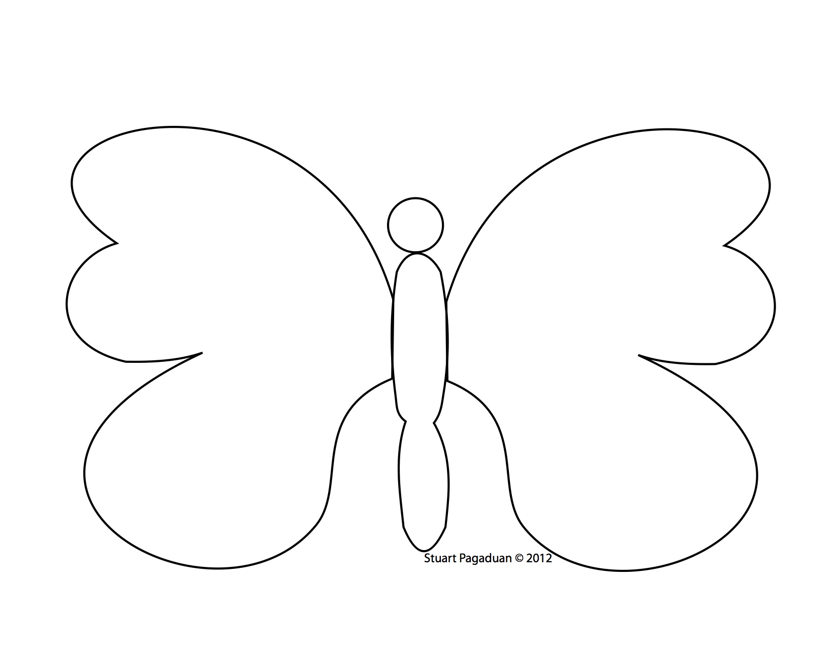 Butterfly Outline Clip Art - Animal Wallpapers (#12505 ...