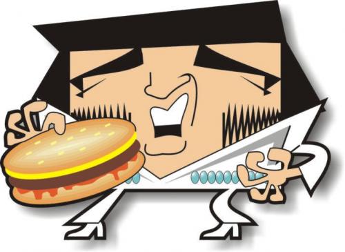 Elvis burger king By spot_on_george | Famous People Cartoon | TOONPOOL