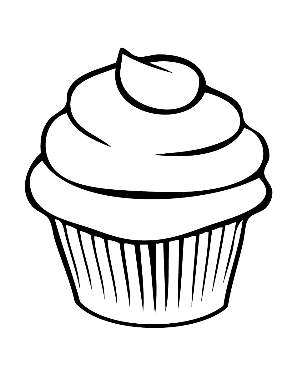 Images For > Cute Cupcake Outline