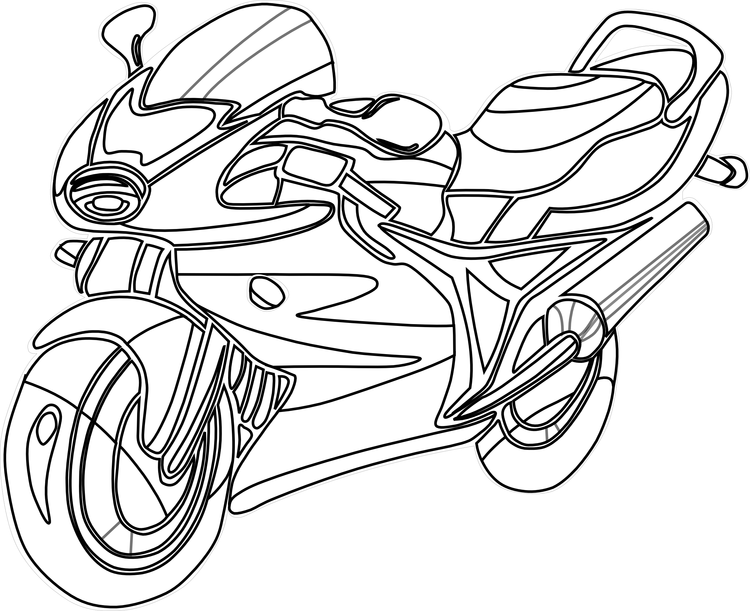 Vintage Motorcycle Clipart Black And White | Clipart Panda - Free ...