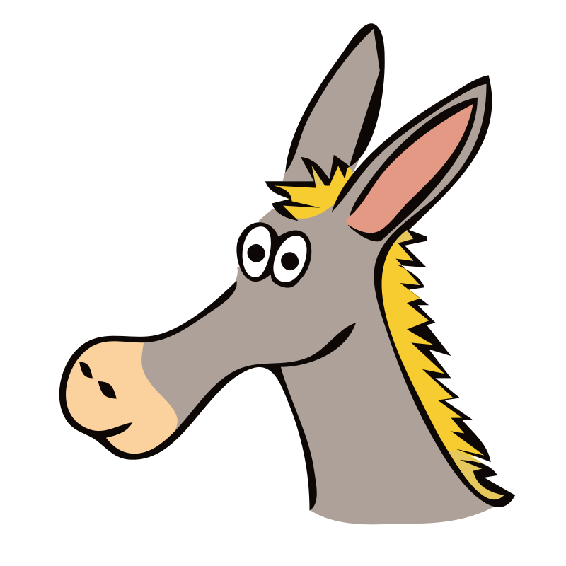 Clipart - drawn donkey