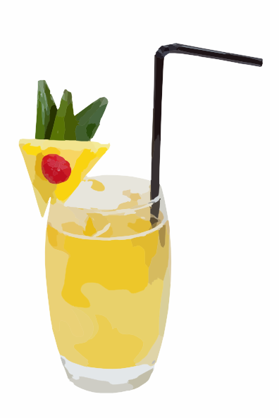 Pineapple Cocktail clip art - vector clip art online, royalty free ...