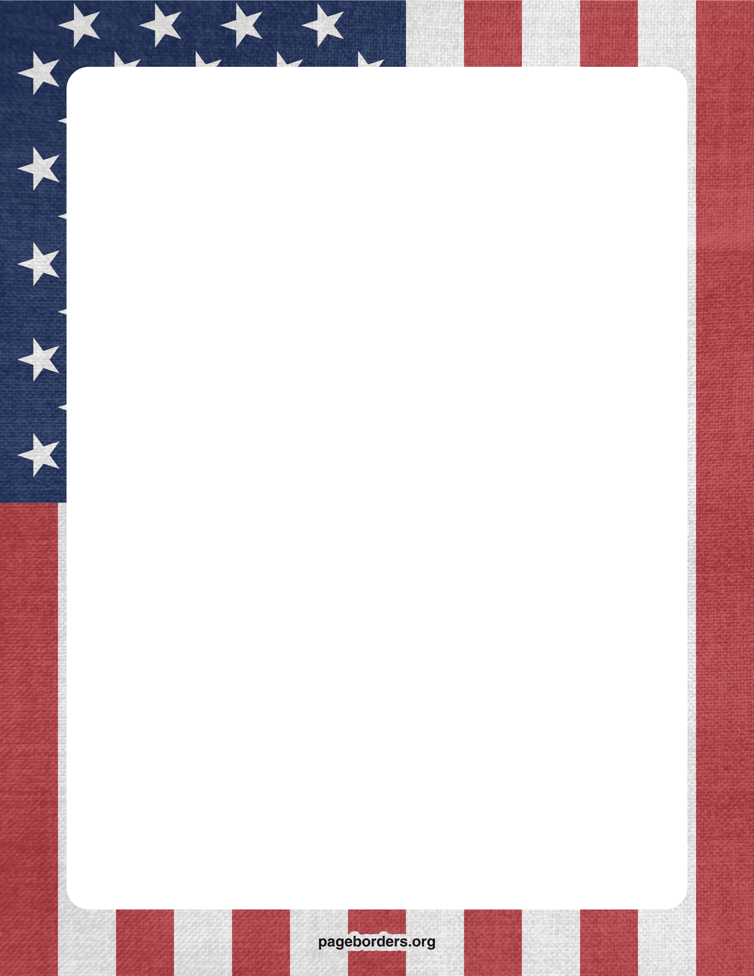 Printable American Flag Border Printable Word Searches