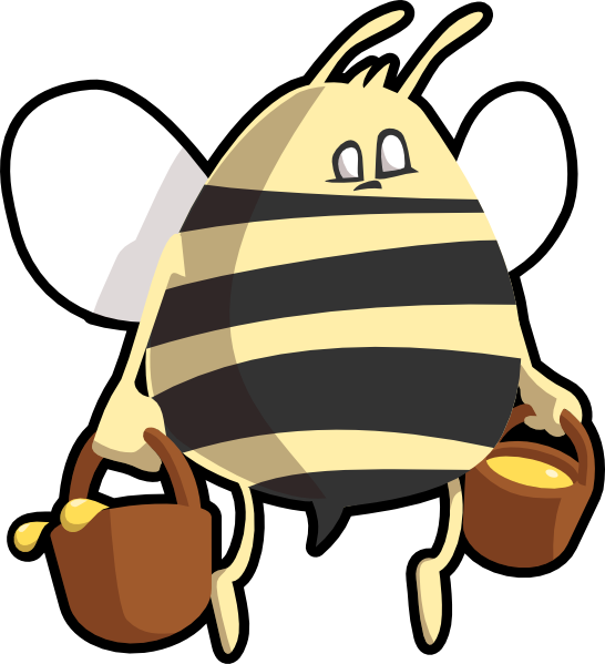 Cartoon Bee clip art - vector clip art online, royalty free ...
