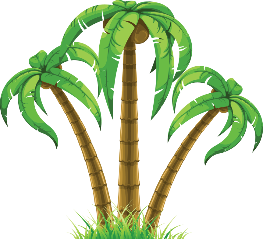 Clip Art Palm Tree And Beach Images & Pictures - Becuo