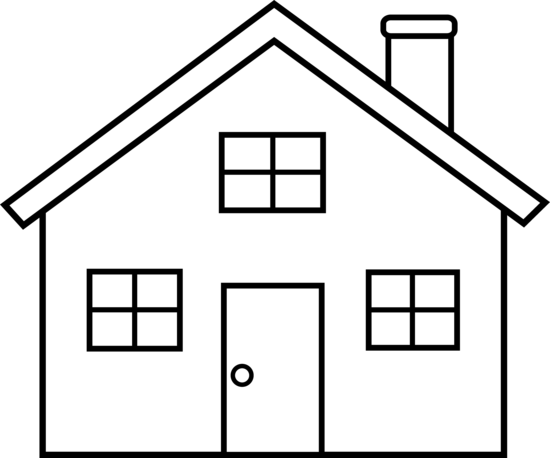 Clip Art House Outline Black And White - ClipArt Best