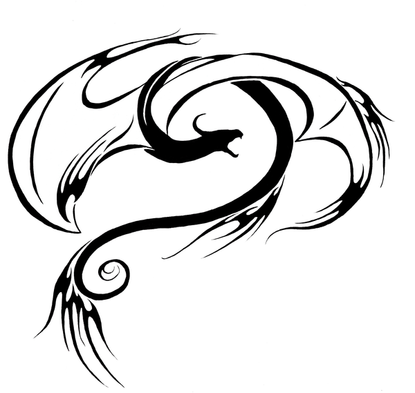 Swirly fire dragon tattoo by TheMetasepia on deviantART