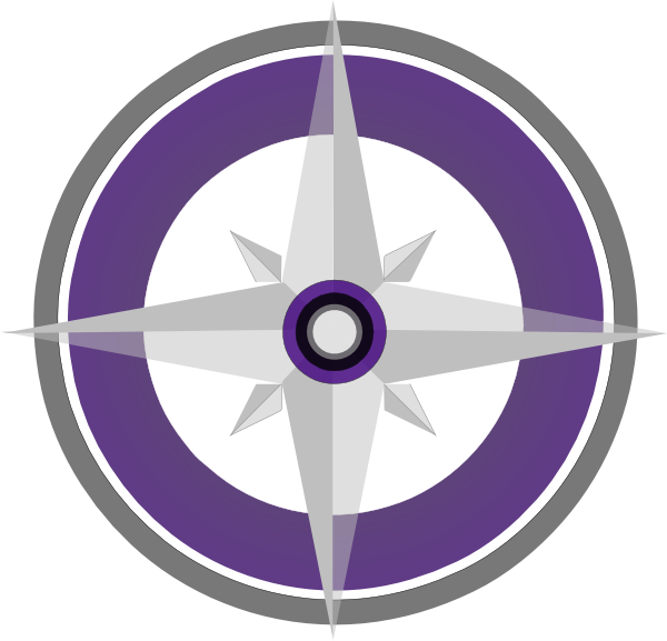 Purple Compass Rose Graphic clip art - vector clip art online ...