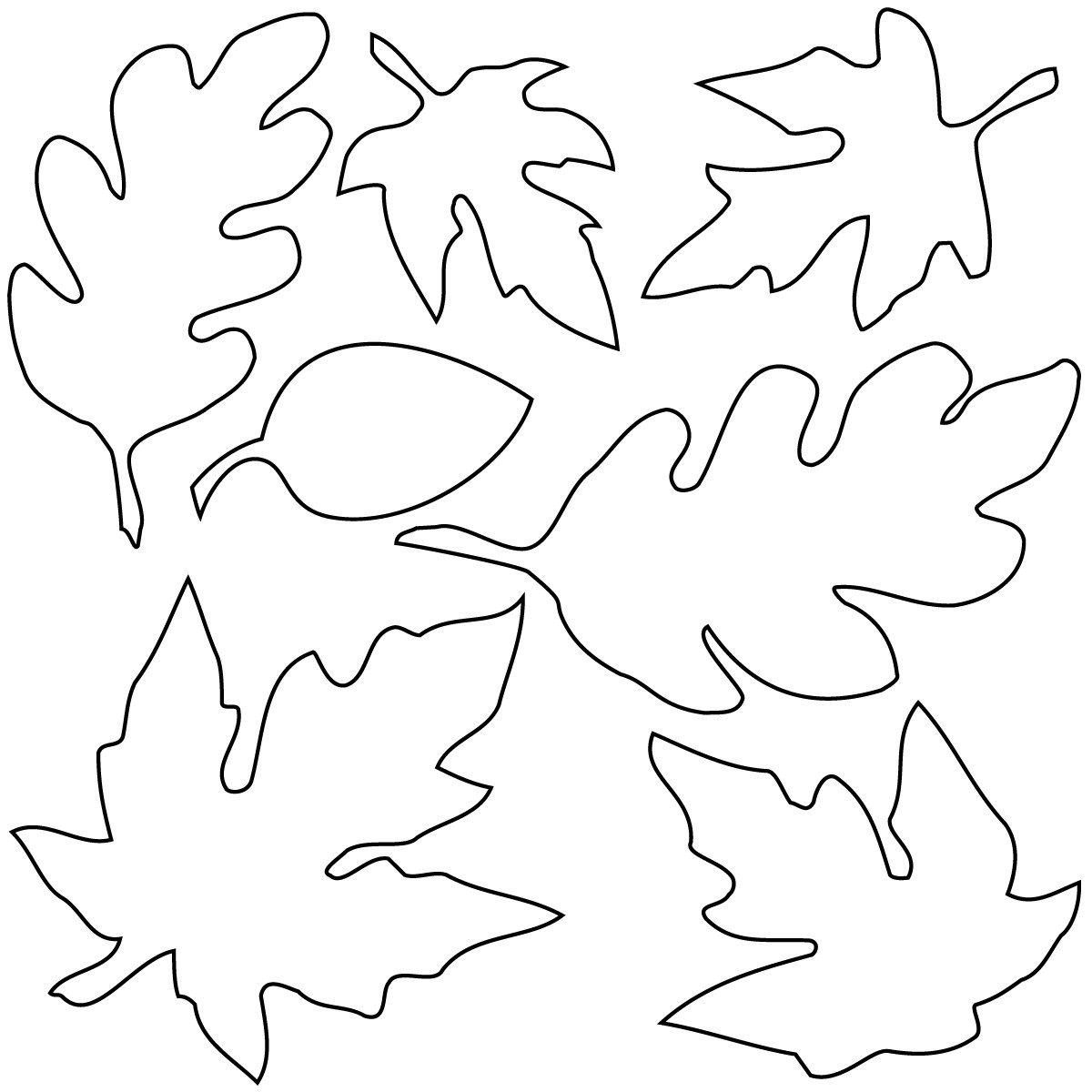 autumn leaves clipart black and white - photo #10