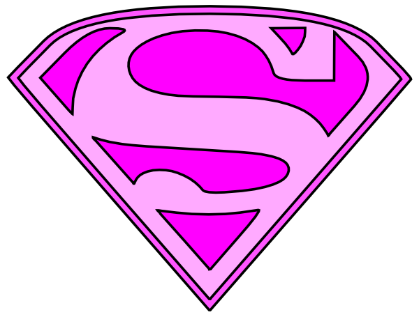 Pink Superman Logo clip art - vector clip art online, royalty free ...