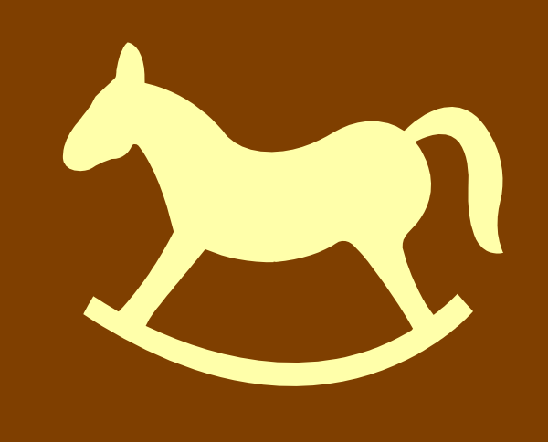 Tan Rocking Horse clip art - vector clip art online, royalty free ...