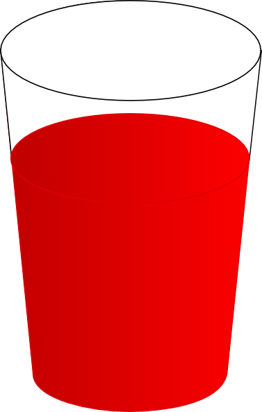 Drinking Glass, With Red Punch clip art - vector clip art online ...