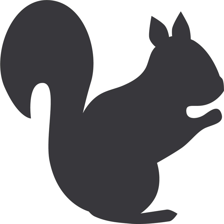 Squirrel | Art Ed Linoldruck silhouette stencil etc | Pinterest