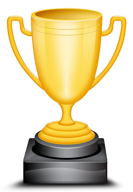 Vector Gold Trophy Cup Icon