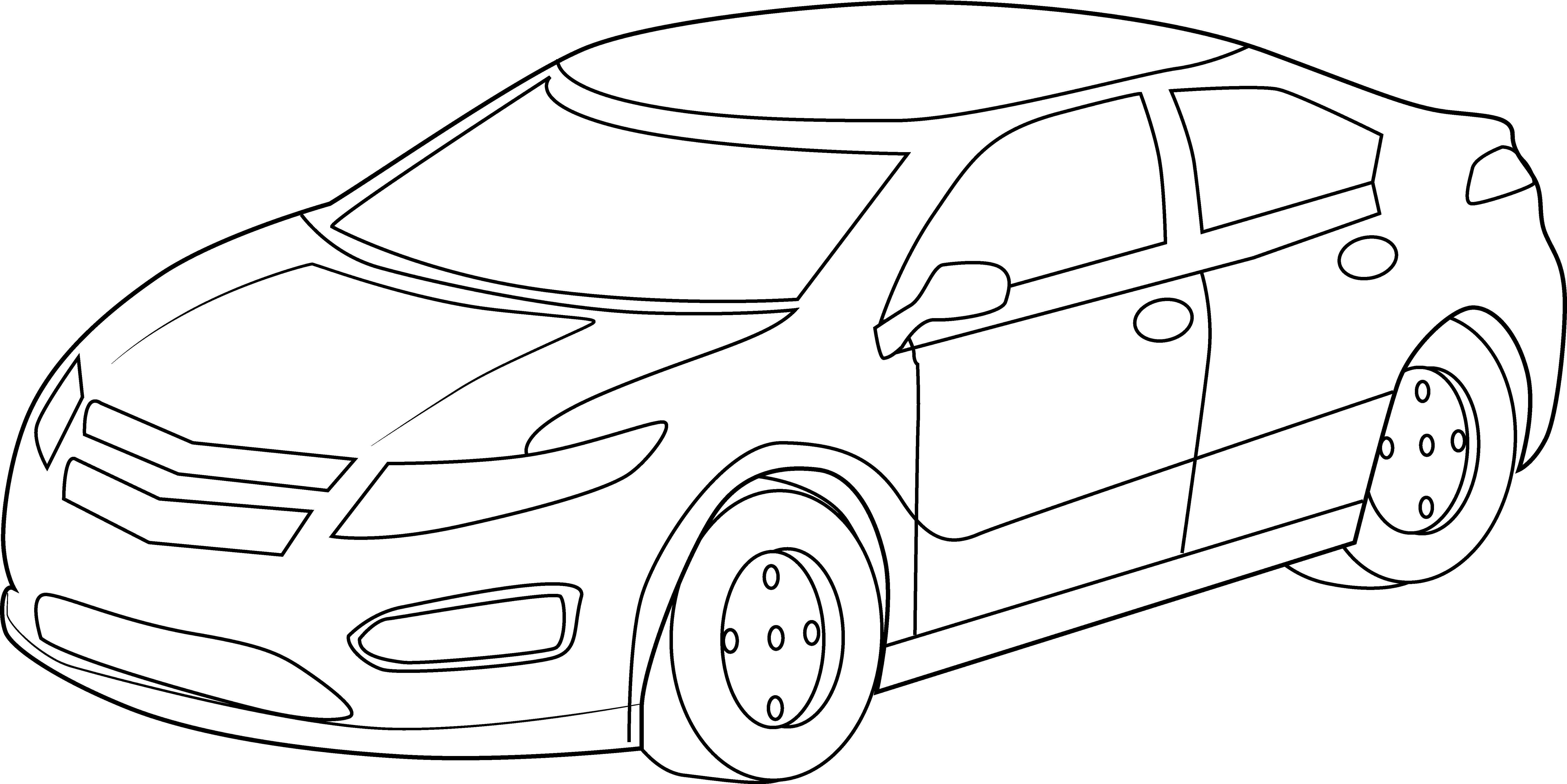 Cool Sports Car Coloring Page - Free Clip Art