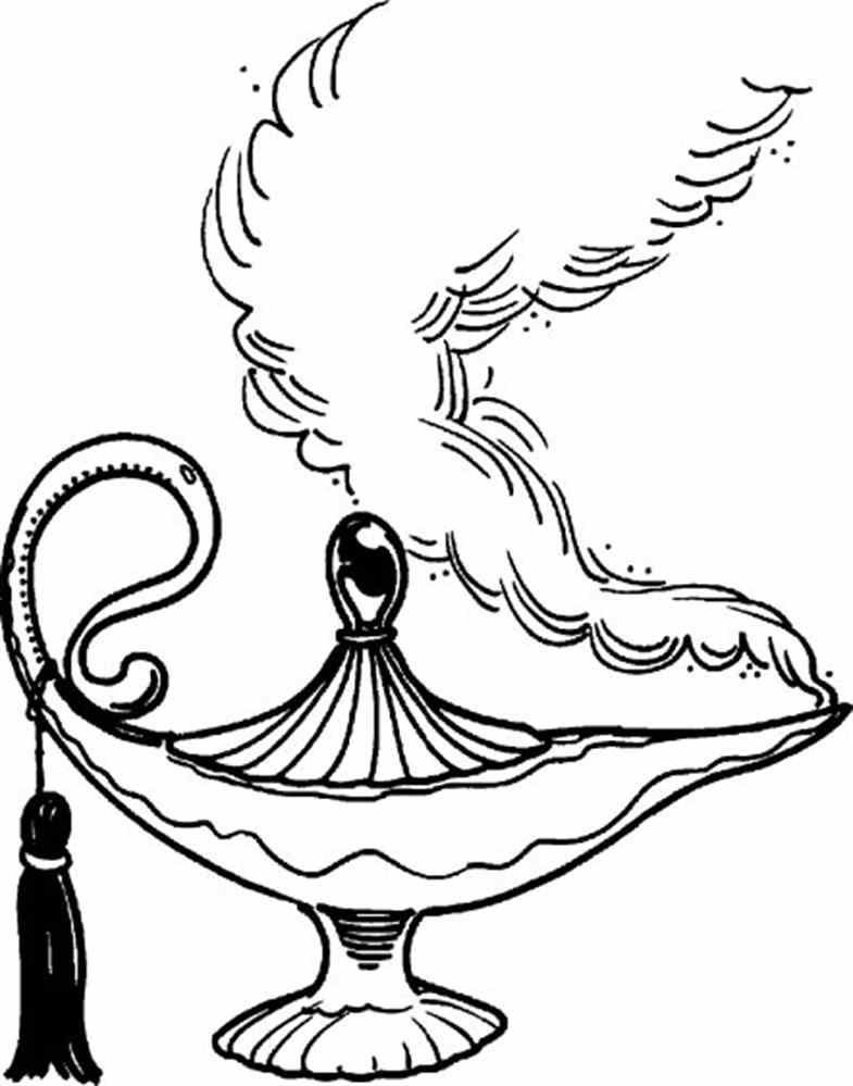 Pix For > Aladdin Genie Lamp Drawing
