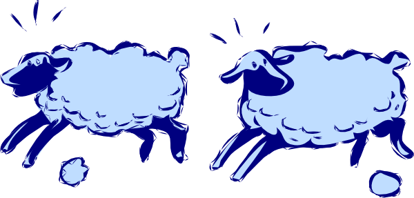 Running Sheep clip art - vector clip art online, royalty free ...