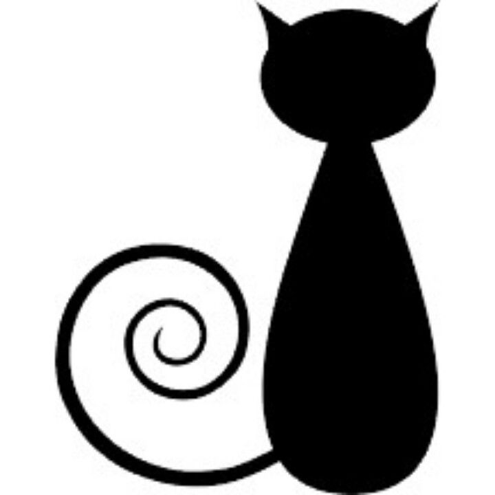 Simple cat silhouette | Sjabloon | Pinterest