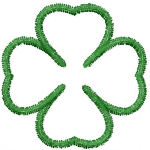 Sew Man Embroidery Embroidery Design: Shamrock Outline 1.39 inches ...