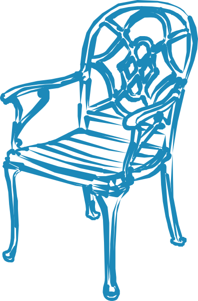 Blue Chair clip art - vector clip art online, royalty free ...