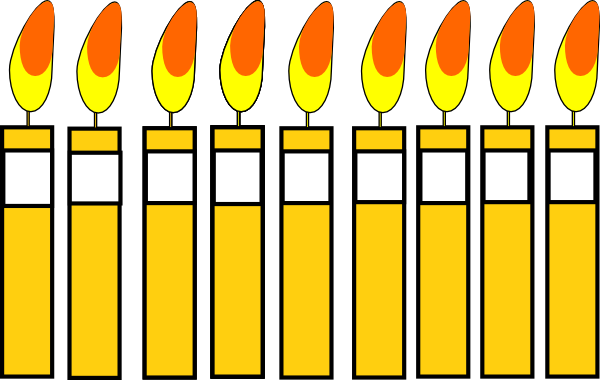 Black And White Birthday Candle Clip Art