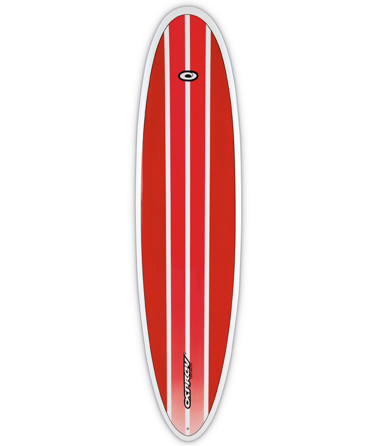 Surfboard - Funboard - 7ft 6in - Epoxy Red/White | Osprey Surf