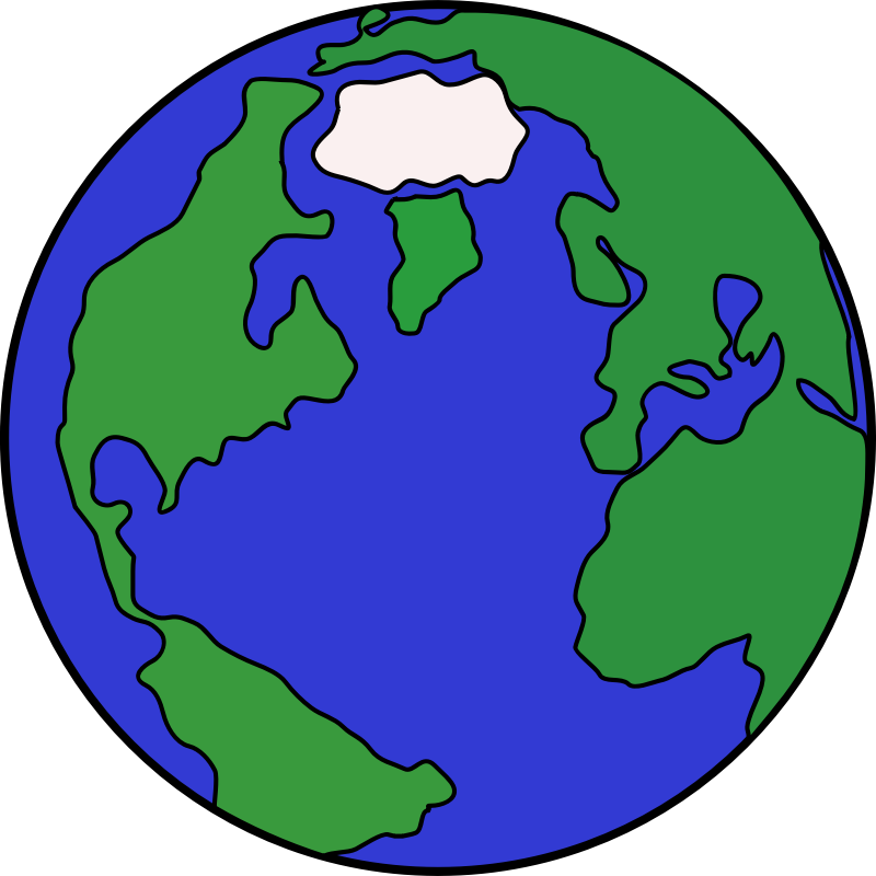 Clipart - Cartoon Globe