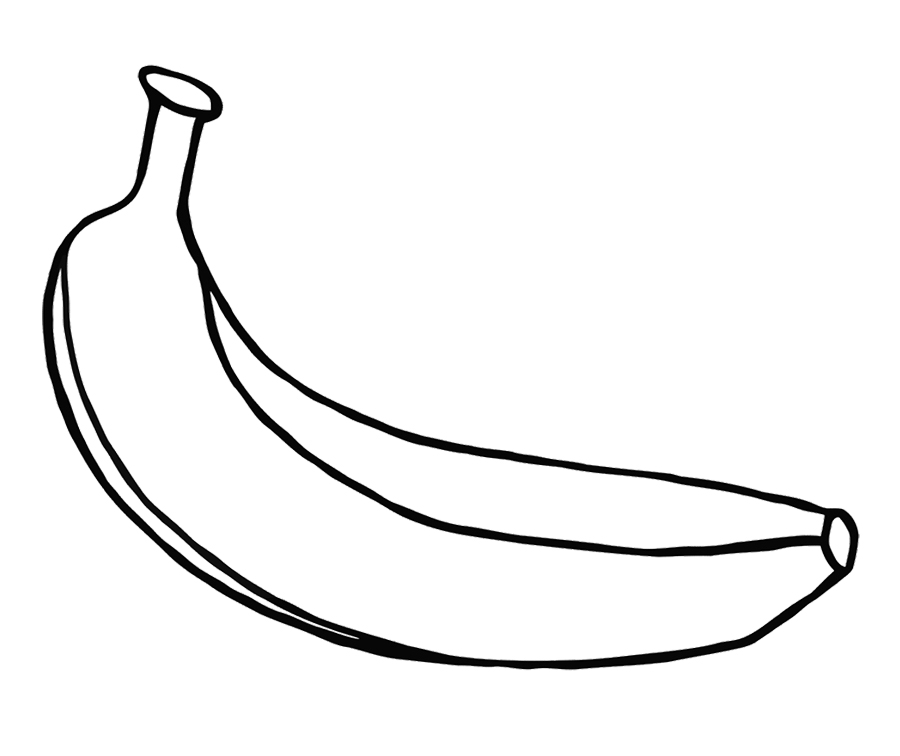 Fruit Coloring Pages Banana Ready Edible Coloring Page Kids