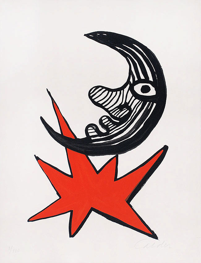 Calder Lithograph | Moon and Star (Sold)