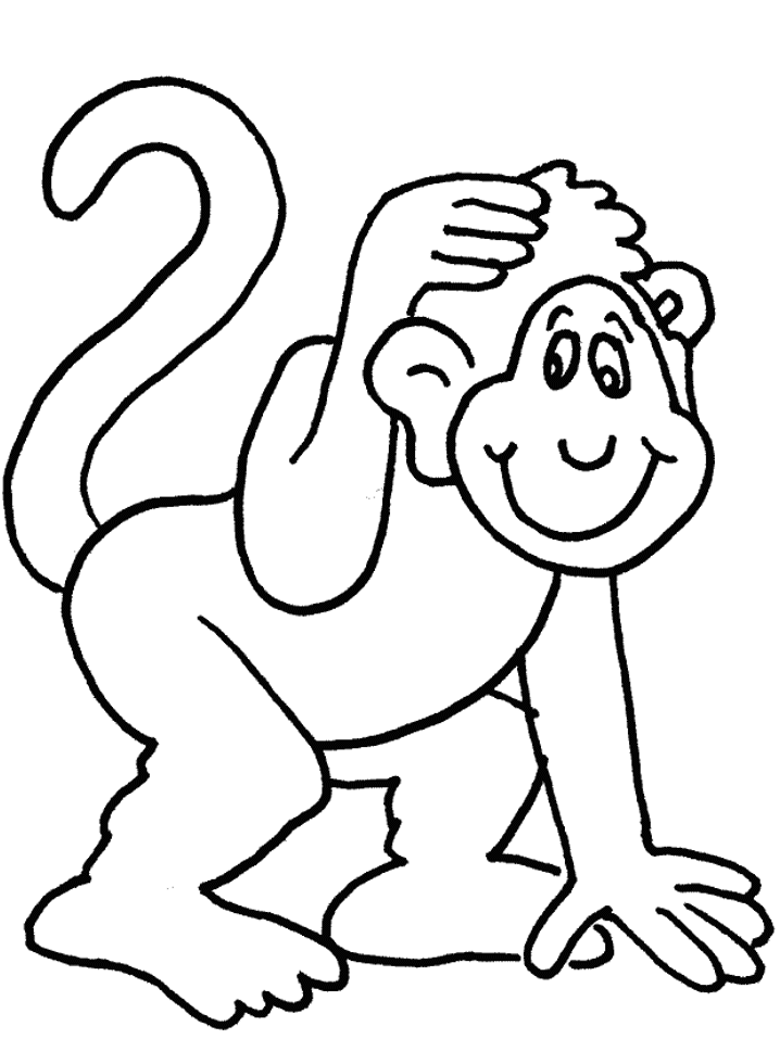 Coloring Pages Monkey | Animal Coloring Pages | Kids Coloring ...