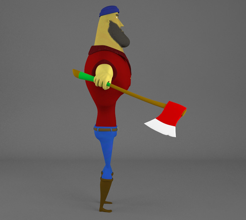 Ricardo the lumberjack - fully rigged 3D Model animated rigged ...