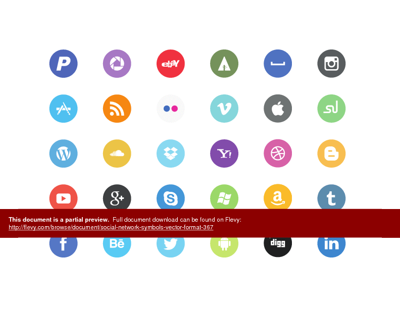 Social Network Symbols (vector format) (PowerPoint)