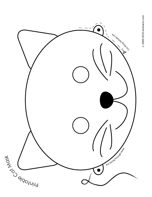 halloween cat face coloring pages - photo #3