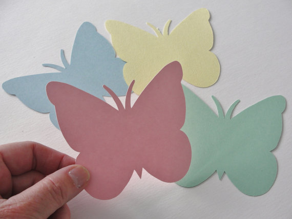 Pastel Butterfly Paper Cut Outs Cutouts Pastel by CutOutTheFun