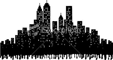 new york skyline silhouette | stencils to make background | Pinterest