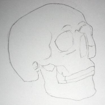 Pencil Drawing Of A Skull, Easy Steps On How To Draw A Skull