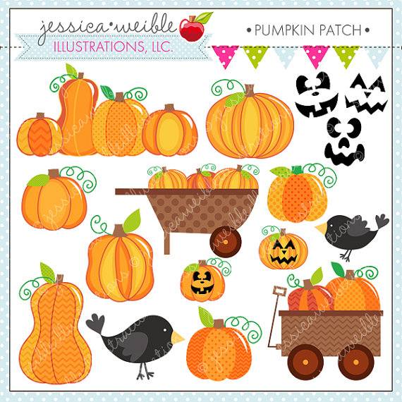 Pumpkin Patch - Cute Digital Clipart for Commercial and Personal ...