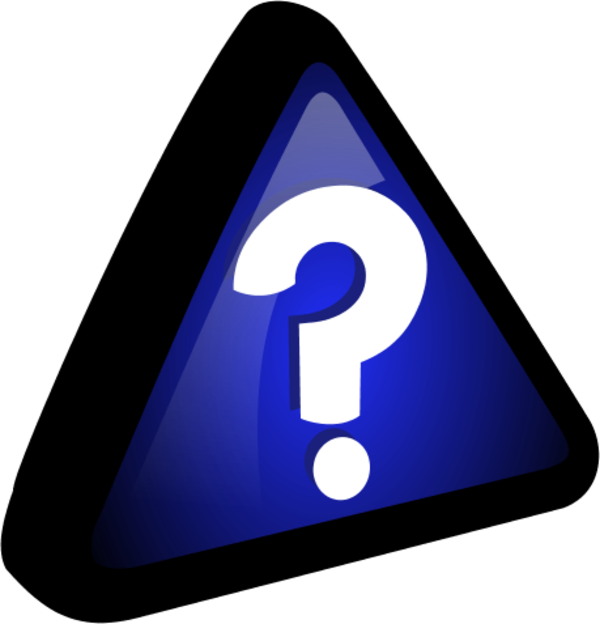 question mark in a triangle 3d - vector Clip Art